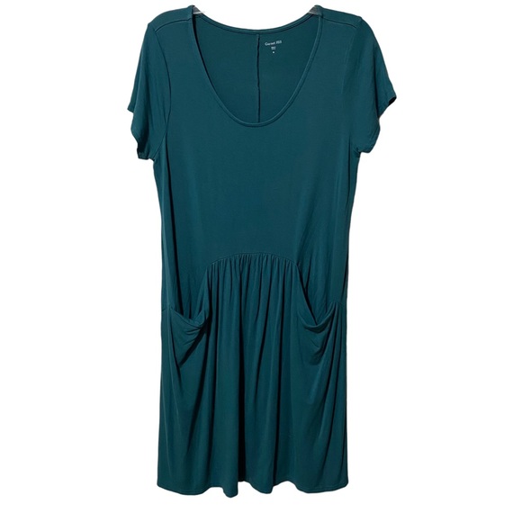 Hill Dresses Hill Teal Short Sleeve Scoop Neck Mini
